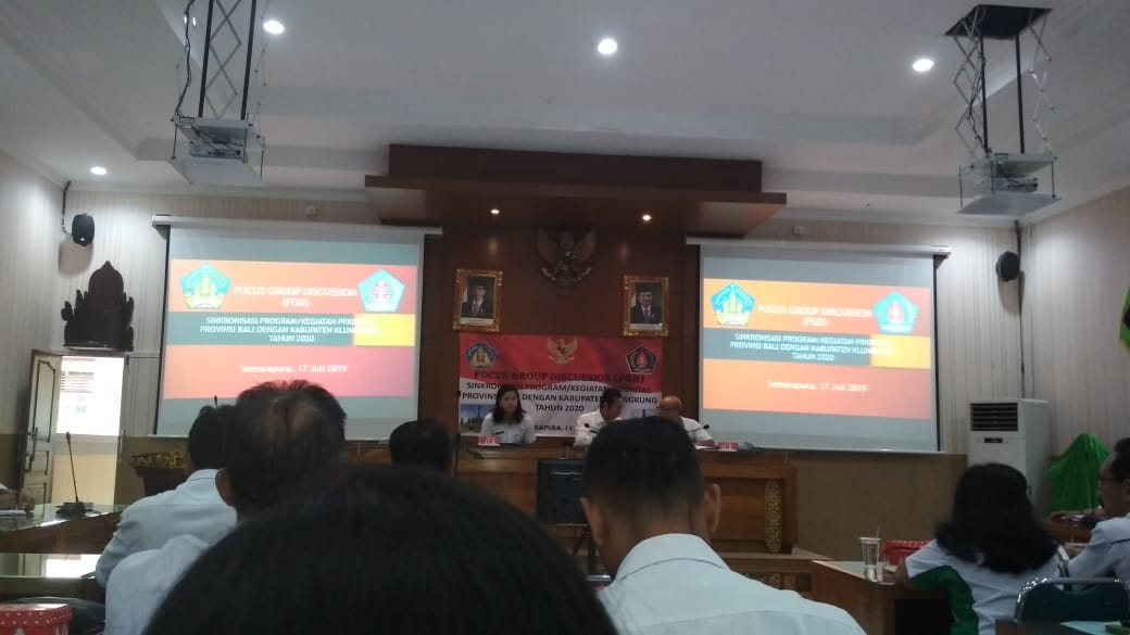 Pelaksanaan Focus Group Discussion (FGD) Sinkronisasi Program dan Kegiatan Prioritas Provinsi Bali dengan Kabupaten Klungkung
