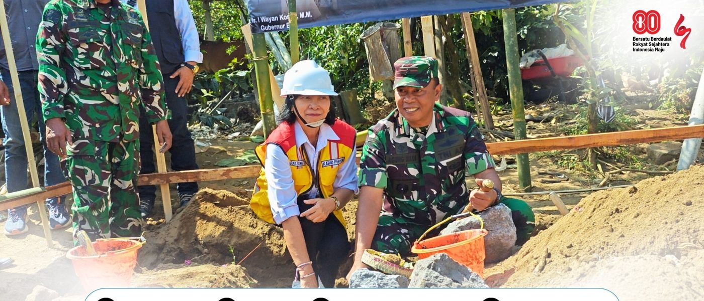 Sinergi Dengan TNI, Kepala Bidang Perumahan lakukan Groundbreaking Rehabilitasi Rumah Tidak Layak Huni di Desa Belancan Kintamani
